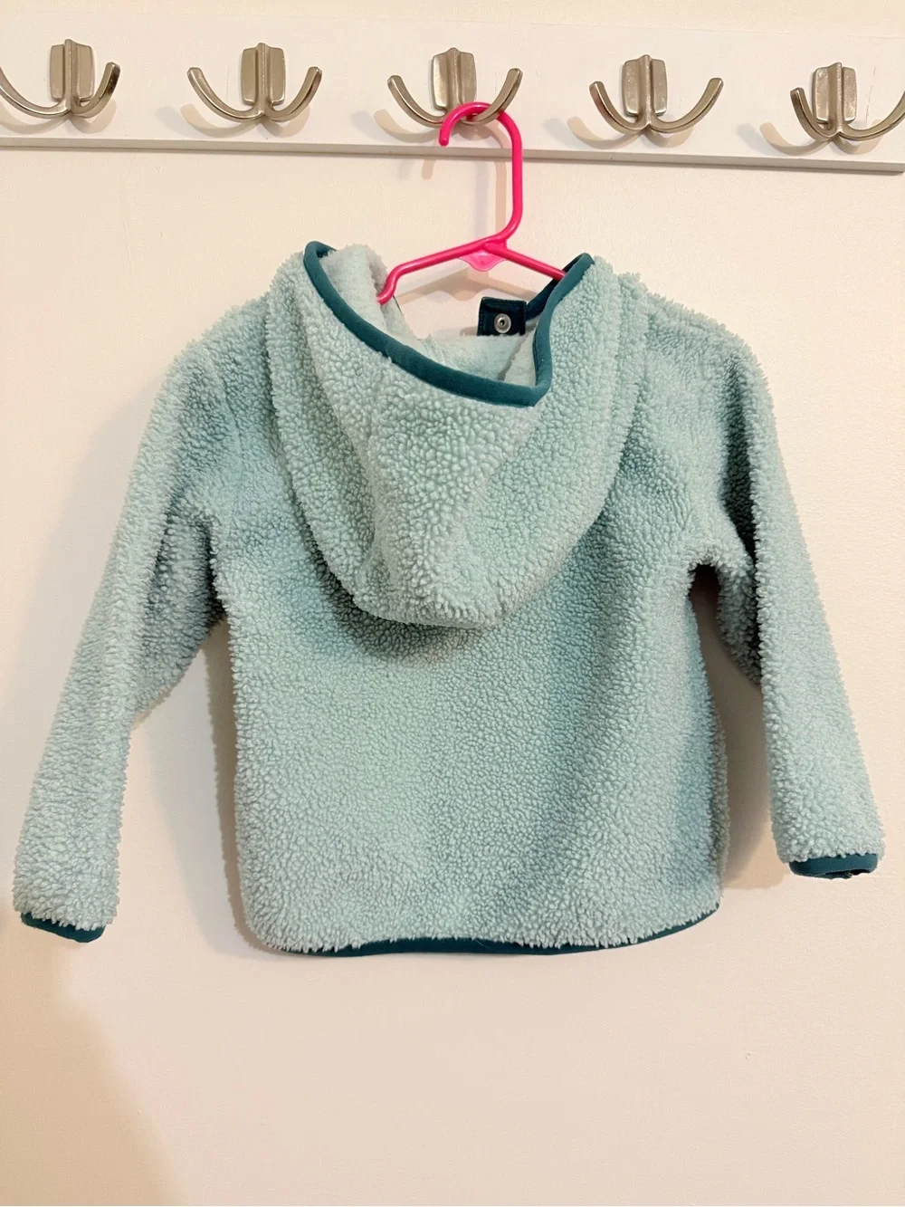 Carhartt Kids Sherpa Hoodie Pullover - Light Aqua with Teal Trim